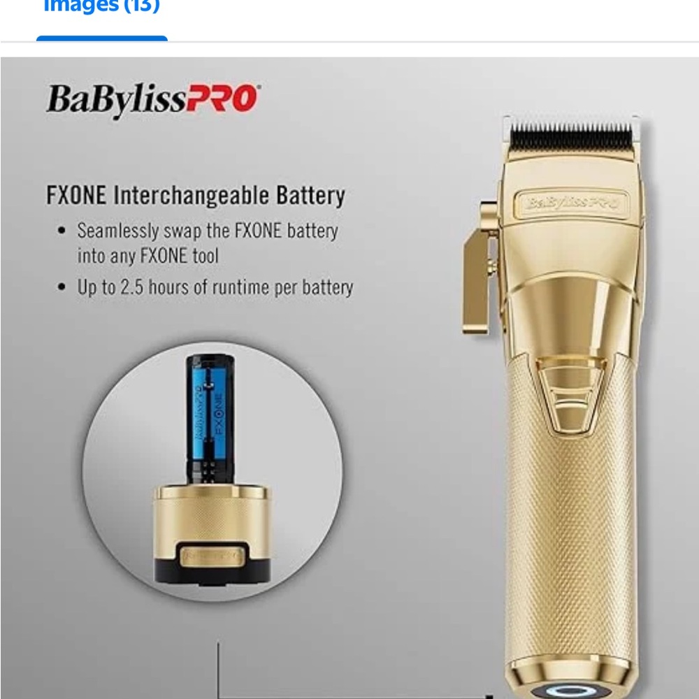 BaBylissPRO GoldFX Cordless Hair Trimmer clippers - Picture 3 of 8